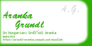 aranka grundl business card